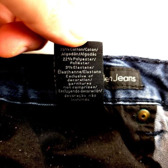 Calvin Klein Ultimate Skinny Dark Blue Denim Jeans 26/2 Mid Rise‎ Measures 28/31 - Picture 10 of 14